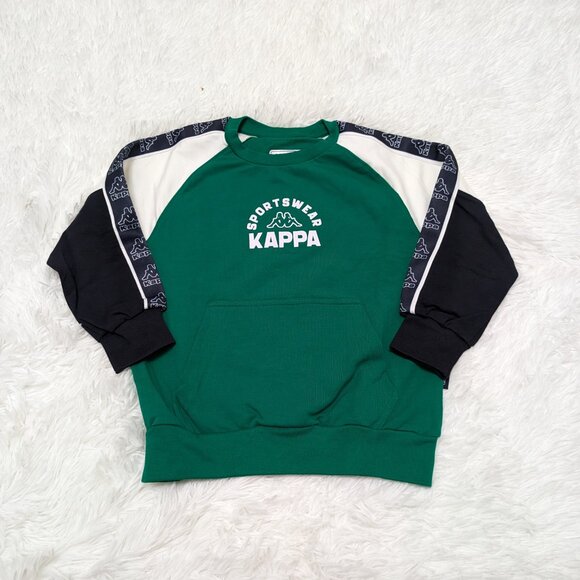 Kappa Unisex Crew Neck Green with White Pullover Loopknit  Sweatshirt NWOT - Picture 9 of 9